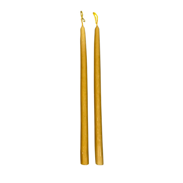100% Beeswax taper candles, set of 2 - Athens, Greece