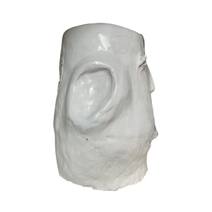 Ceramic Head Sculpture, White, Puglia, Italy - Antonio