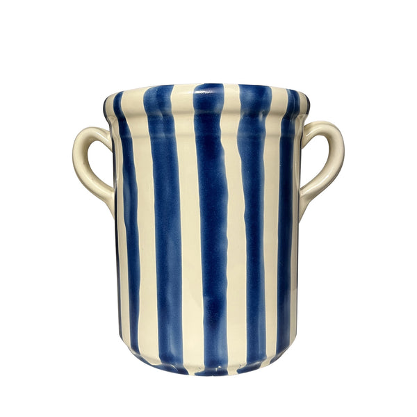 Ceramic Wine cooler, Blue Stripe - Puglia, Italy - PRE-ORDER