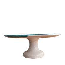 Load image into Gallery viewer, Ceramic Cake Stand, Green and Pink - Puglia, Italy