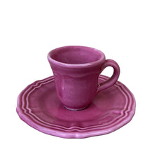 Load image into Gallery viewer, Deia Ceramic Espresso Cup and Saucer, Pink - Puglia Italy