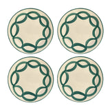 Eliá Ceramic Main Plate, Sea Green, Set of 4