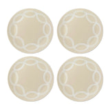 Eliá Ceramic Main Plate, Cream and White, Set of 4