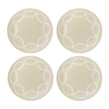 Eliá Ceramic Main Plate, Cream and White, Set of 4
