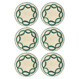 Eliá Ceramic Main Plate, Sea Green, Set of 6