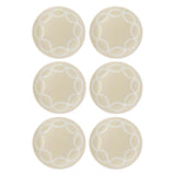 Eliá Ceramic Main Plates, Cream and White, Set of 6