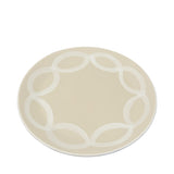 Eliá Ceramic Main Plate, Cream and White, Set of 4