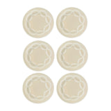 Eliá Ceramic Pasta Bowl, Cream and White, Set of 6