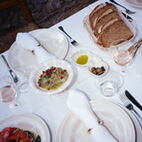 Eliá Ceramic Main Plate, Cream and White, Set of 4