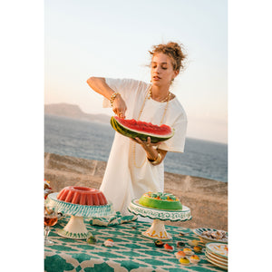 Levanzo Fluted Ceramic Cake Stand