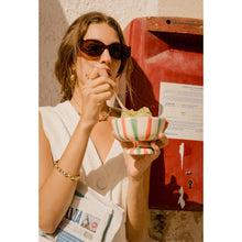 Load image into Gallery viewer, Lido Ceramic Dessert Cup, Coral and Mint