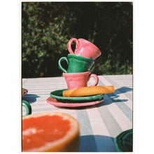 Load image into Gallery viewer, Deia Ceramic Espresso Cup and Saucer, Pink - Puglia Italy