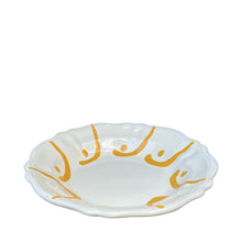 Load image into Gallery viewer, Frutti Scalloped Ceramic Pasta Bowl, Yellow