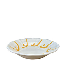 Load image into Gallery viewer, Frutti Scalloped Ceramic Pasta Bowl, Yellow