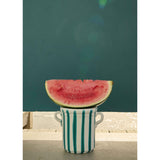 Lido Ceramic Wine Cooler, Sea Green & White