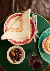 Pranzo Ceramic Pasta Bowl, Burgundy - Puglia, Italy