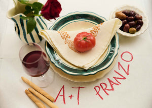 Pranzo Ceramic Pasta Bowl, Green - Puglia, Italy