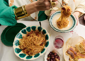 Pranzo Ceramic Pasta Bowl, Green - Puglia, Italy