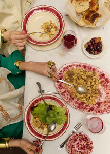 Pranzo Ceramic Pasta Bowl, Burgundy - Puglia, Italy