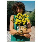 Lido Ceramic Wine Cooler, Yellow Stripe