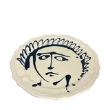 Amici Ceramic Scalloped Face Serving Plate