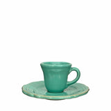 Deia Espresso Cup and Saucer, Aqua
