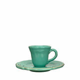 Deia Espresso Cup and Saucer, Aqua
