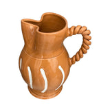 Figura Ceramic Pinch Jug with Rope Handle, Terracotta