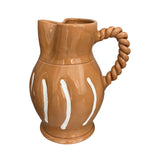 Figura Ceramic Pinch Jug with Rope Handle, Terracotta