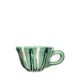 Partemio Ceramic Coffee Cup and Saucer, Sea green