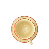Dolce Ceramic Coffee Cup and Saucer, Lemon