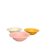 Dolce Ceramic Scalloped Bowls, Set of 3