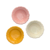 Dolce Ceramic Scalloped Bowls, Set of 3