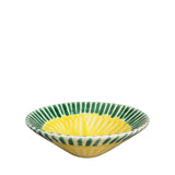 Frutti Ceramic Serving Bowl, Green & Yellow