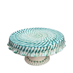 Levanzo Fluted Ceramic Cake Stand