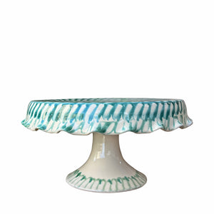 Levanzo Fluted Ceramic Cake Stand