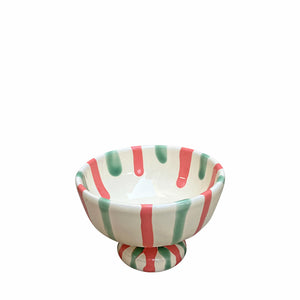 Lido Ceramic Dessert Cup, Coral and Mint