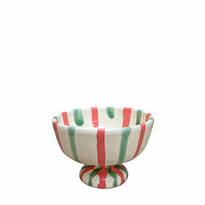 Lido Ceramic Dessert Cup, Coral and Mint