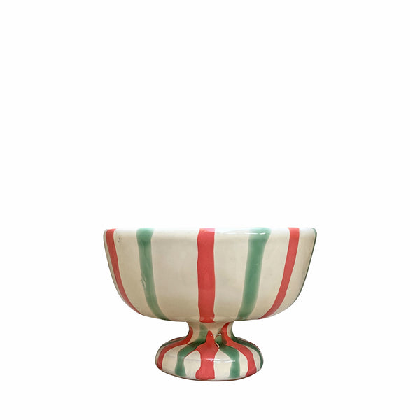 Lido Ceramic Dessert Cup, Coral and Mint