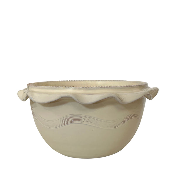 Ceremonies Ceramic Serving Bowl, Cream - Puglia, Italy