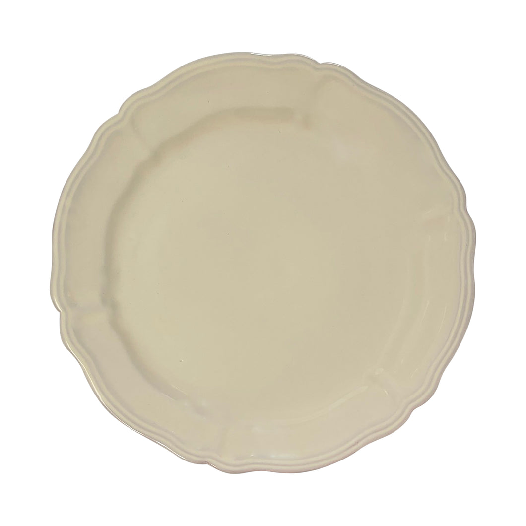 Spiaggia Ceramic Main Plate, Cream - Puglia, Italy