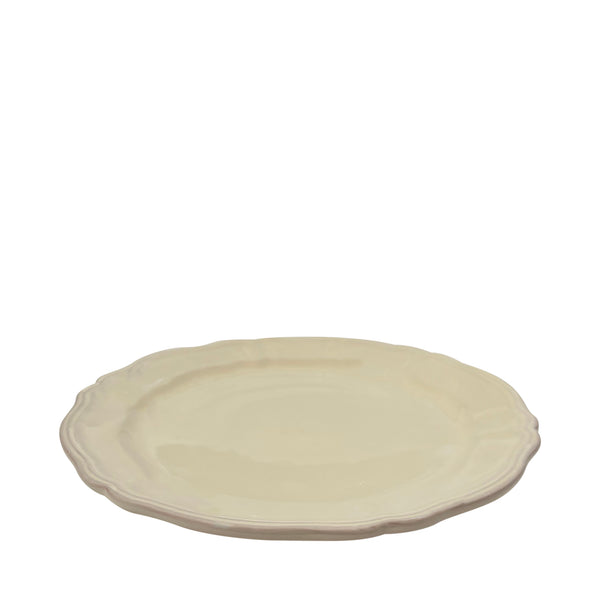 Spiaggia Ceramic Main Plate, Cream - Puglia, Italy