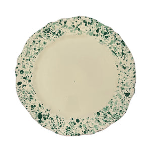 Bordo Schizzato Ceramic Main Plate, Doppio Green - Puglia, Italy
