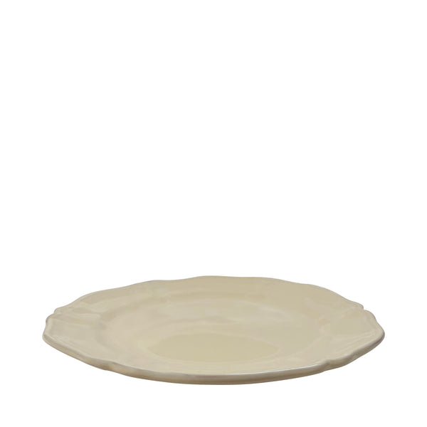 Spiaggia Ceramic Entree Plate, Cream - Puglia, Italy
