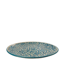 Load image into Gallery viewer, Diponto Etched Ceramic Serving Plate, Blue - Puglia, Italy
