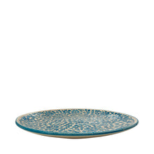 Load image into Gallery viewer, Diponto Etched Ceramic Serving Plate, Blue - Puglia, Italy