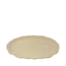 Load image into Gallery viewer, Ponti Large Scalloped Ceramic Serving Platter, Cream - Puglia, Italy