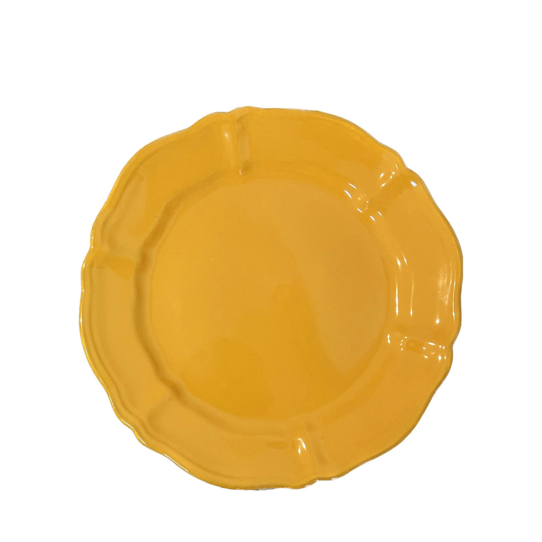 Spiaggia Ceramic Entree Plate, Yellow - Puglia, Italy