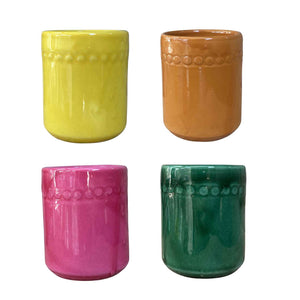 Ceramic Drinking Cups, Set of 4