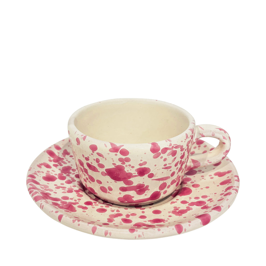 La Piscina Espresso Cup and saucer, pink